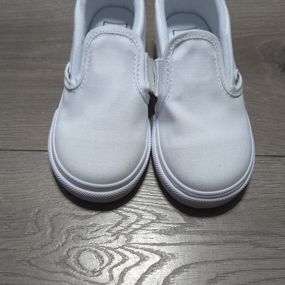 Vans Kids White Slip-On Sneakers